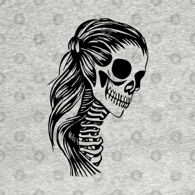 Skeleton Girl in Black by Nuletto